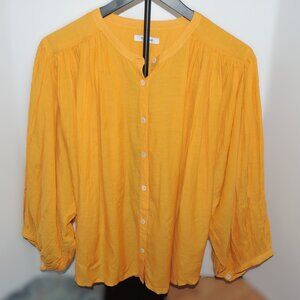 NWT Madewell Balloon-Sleeve Top in Pollen (Golden Yellow) – Women’s Size XXL